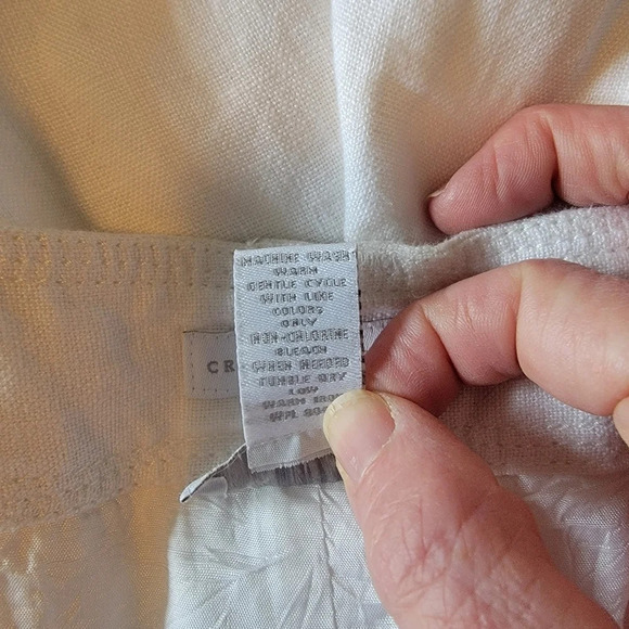 NWT Charter Club Woman White 100% Linen Crop Straight Leg Pants Size 22W - Picture 6 of 10